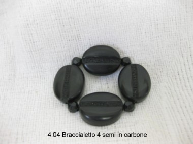 4.04 Braccialetto 4 semi in carbone